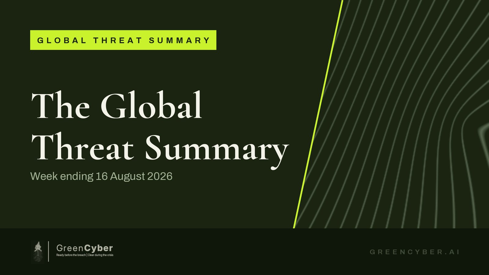 The Global Threat Summary, week ending 16 August 2026