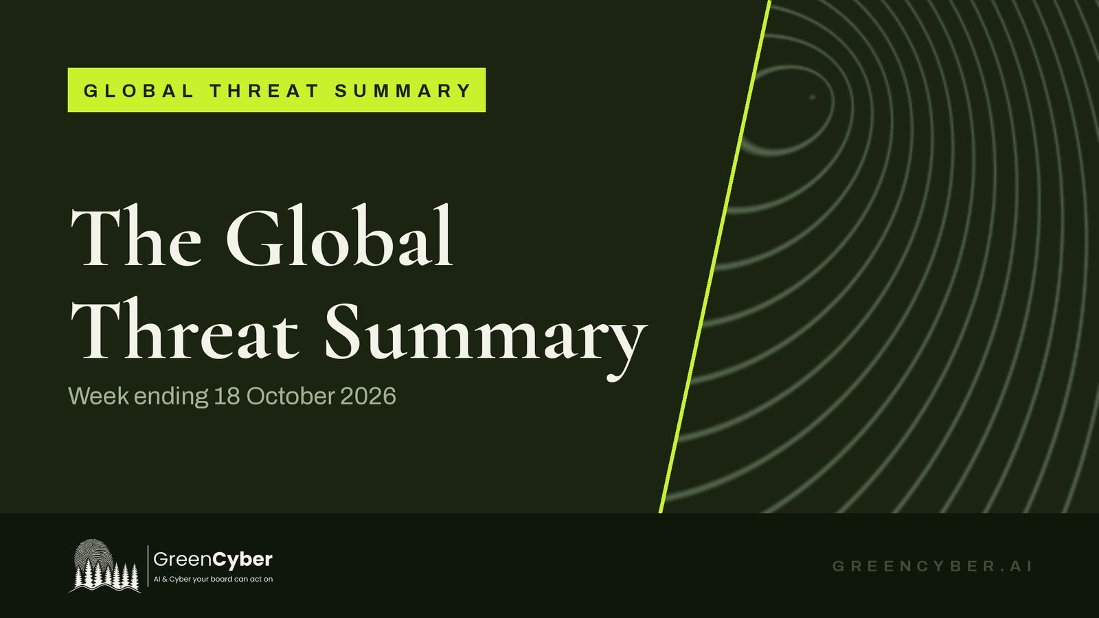 The Global Threat Summary, week ending 18 October 2026