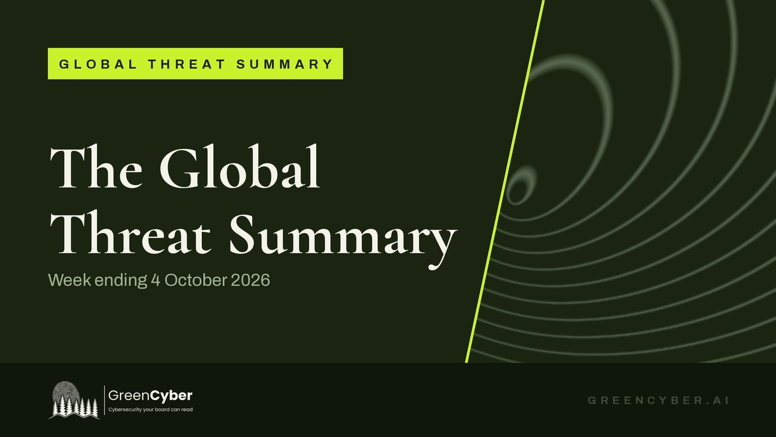 The Global Threat Summary, week ending 4 October 2026